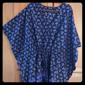 Cotton lawn caftan swim cover up